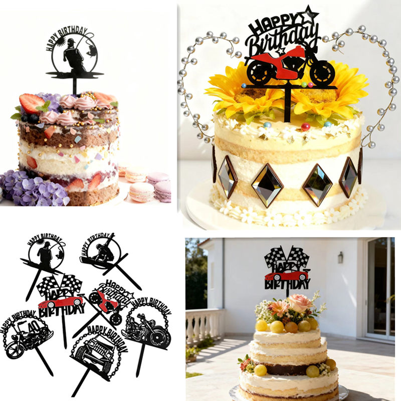 Baby Clothing Types - Meerdere soorten auto's Happy Birthday Cake