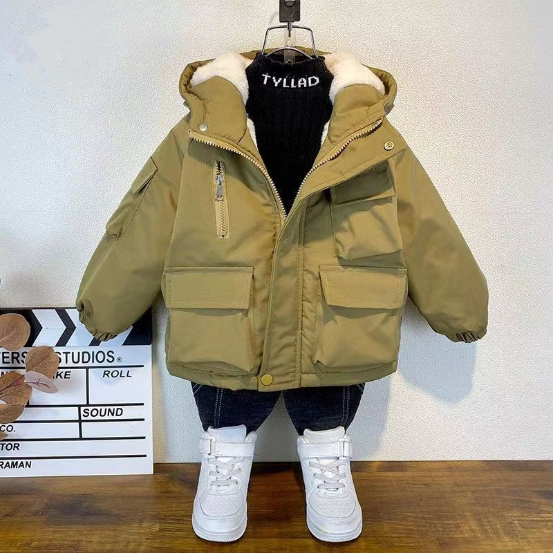 Baby X Clothing - Kinder Jongens Pluche Warm Jack Capuchon