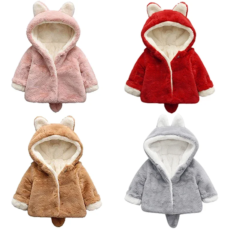 Baby Xmas Clothing - Schattige Kattenoren Pluche Babyjack Kerstprinses Meisjes