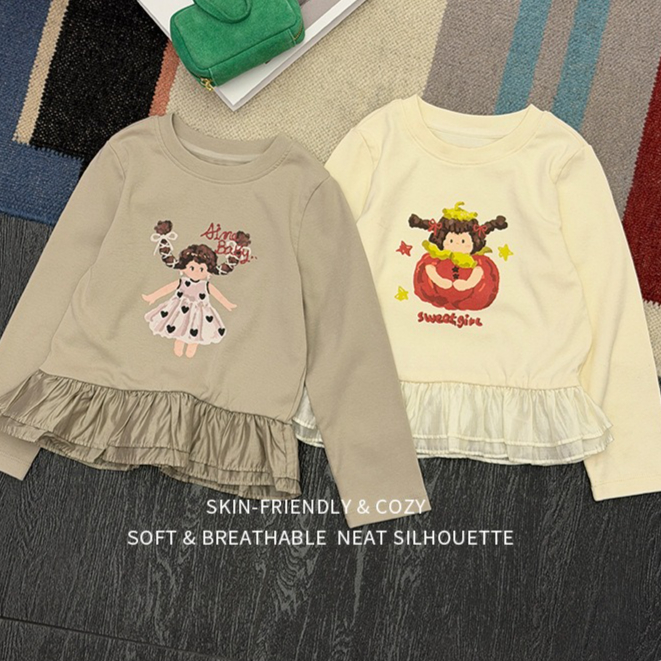 Baby Clothing Yarn - Meisjes T-shirt 2026 Lente en Herfst