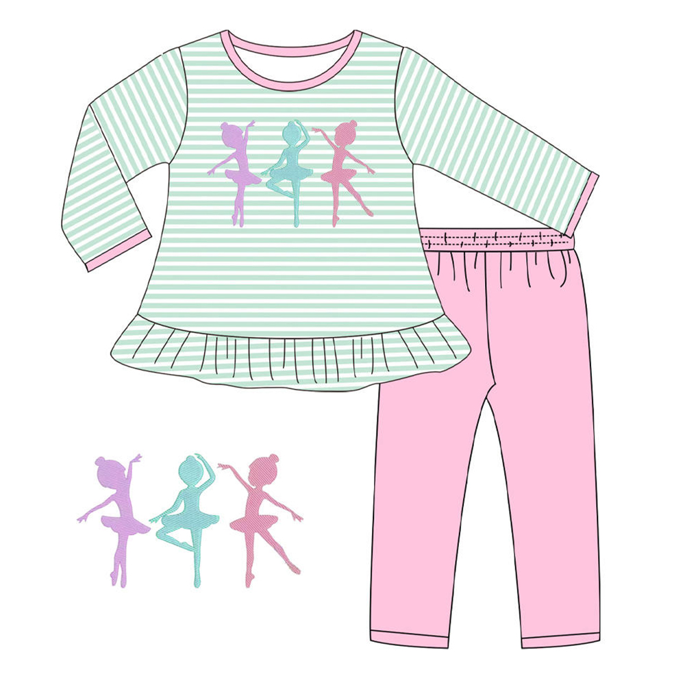 Baby X Clothing - Nieuwe peuterballetkleding voor meisjes, gestreepte tuniek