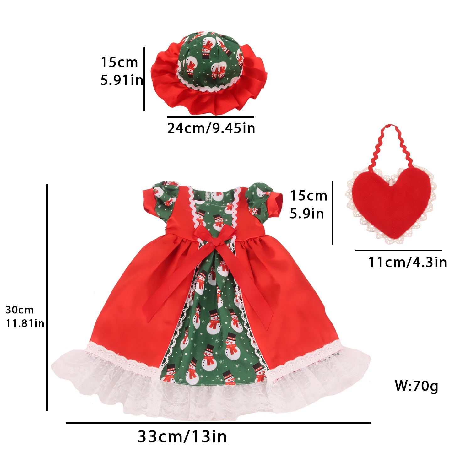 22 Inch Reborn Pop Kleding Set - Baby Xmas Clothing recensie en prijs